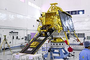 GSLV Mk III M1, Chandrayaan-2 - Pragyan rover mounted on the ramp of Vikram lander