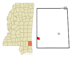 Location of McLain, Mississippi