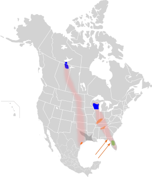 Grus americana map.svg