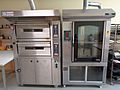 Industrial hearth deck oven and rotary rack oven