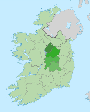 Ireland location map Midlands