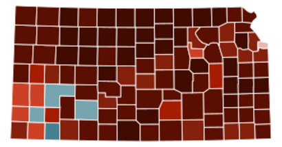 Kansas counties by race