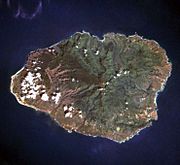 Kauai from space oriented