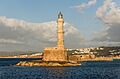 Lighthouse Chania evening sun