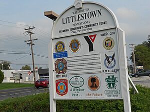 Littlestown, PA, town sign