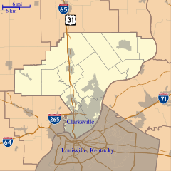 Bennettsville, Indiana is located in Clark County, Indiana