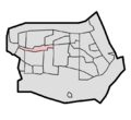 Location of Voordijk district in Barendrecht