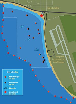 Mapa del Parque Nacional Submarino La Caleta