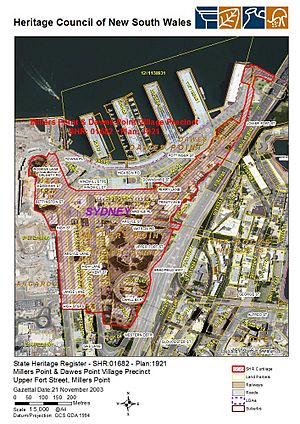 Millers Point & Dawes Point Village Precinct map