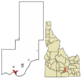 Minidoka County Idaho Incorporated and Unincorporated areas Heyburn Highlighted 1637360