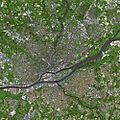 Satellite image of Nantes.