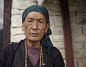 Nepali woman, Ghyaru (crop)