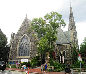 Old Cambridge Baptist Church from Massachusetts Avenue, Cambridge, Massachusetts
