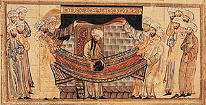 One of the oldest depictions of the Kaaba, from 1307
