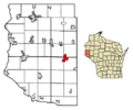 Pierce County Wisconsin Incorporated and Unincorporated areas Spring Valley Highlighted