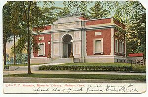 PostcardMadisonCTScrantonLibr1906