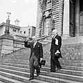 Prime Minister-elect Keith Holyoake leaves Parliament Buildings