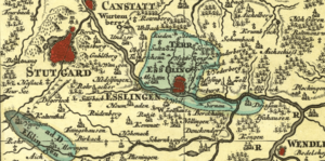 Reichsstadt Esslingen Territorium c. 1725