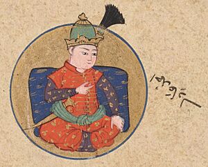 Ruler Aḥmad Sāmānī from the genealogy (silsilanāma), Cream of Histories (Zübdet-üt Tevarih, 1598).jpg