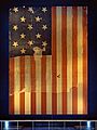 Star Spangled Banner Flag on display at the Smithsonian's National Museum of History and Technology, around 1964