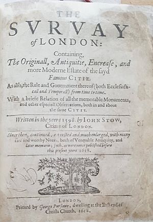 Stow's Survay of London 1618 edition