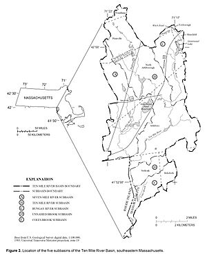Ten Mile River Basin, Massachusetts (USGS)
