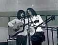 The Byrds Clarence White and Rober McGuinn 1972