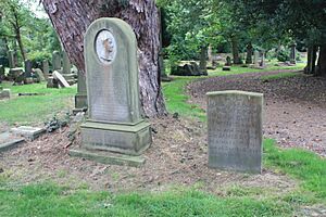 The grave of McTaggart and his wife, alongside his daughter, Newington Cemetery