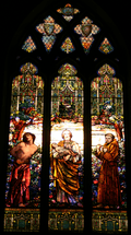 Three Saints Tiffany window St James (New London, CT)