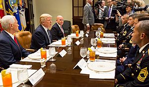 Trump Pence McMaster Lunch Service Members 18 July 2017-2