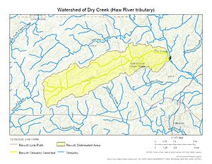 Watershed of Dry Creek (Haw RIver tributary)