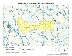 Watershed of Mill Creek (French Creek tributary)