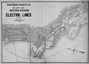1927 East Bay Electric Lines map