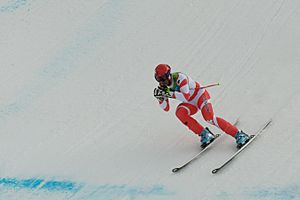 2010 Winter Olympics Didier Defago in downhill