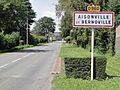 Aisonville-et-Bernoville (Aisne) city limit sign