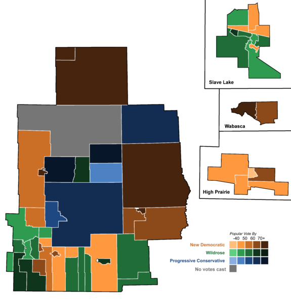 Image Alberta general election, 2015 results by polling division