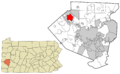 Allegheny County Pennsylvania incorporated and unincorporated areas Sewickley Heights highlighted