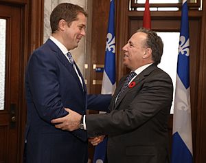 Andrew Scheer with Francois Legault - 2018 (44823561715)