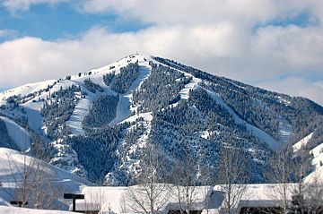 A photo of Bald Mountain in winter