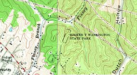 Booker T. Washington State Park Institute WV USGS Historical Topographic Map 1958.jpg