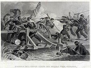 Bridge during the Retreat from Manassas, First Battle of Bull Run (First Manassas), Virginia 1861.jpg