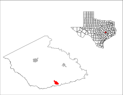 Location of Somerville, Texas