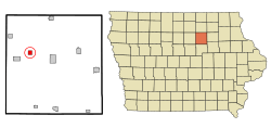 Location of Bristow, Iowa