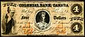 CAN-S1669-Colonial Bank of Canada, Toronto-4 Dollars (1859)