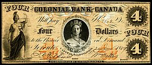 CAN-S1669-Colonial Bank of Canada, Toronto-4 Dollars (1859)