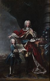 Carlo Emanuele III with the future Vittorio Amedeo III