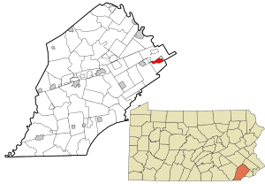 Location within Chester County and Pennsylvania