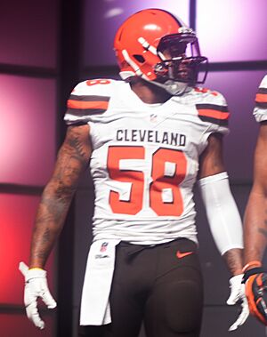 Christian Kirksey Cleveland Browns New Uniform Unveiling (17153806041)