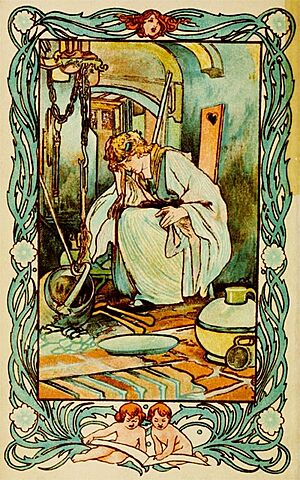 Cindarella illustration by Charles Robinson 1900