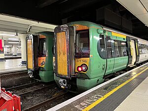Class 377s at London Victoria platforms 18 & 19.jpg